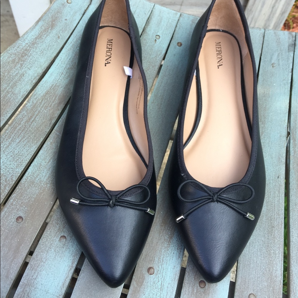 Women's Merona Black Faux Flats Size 10M Worn Once