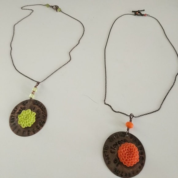 ❌❌SOLD❌❌ Two cute hippie pendant necklaces - Picture 1 of 3