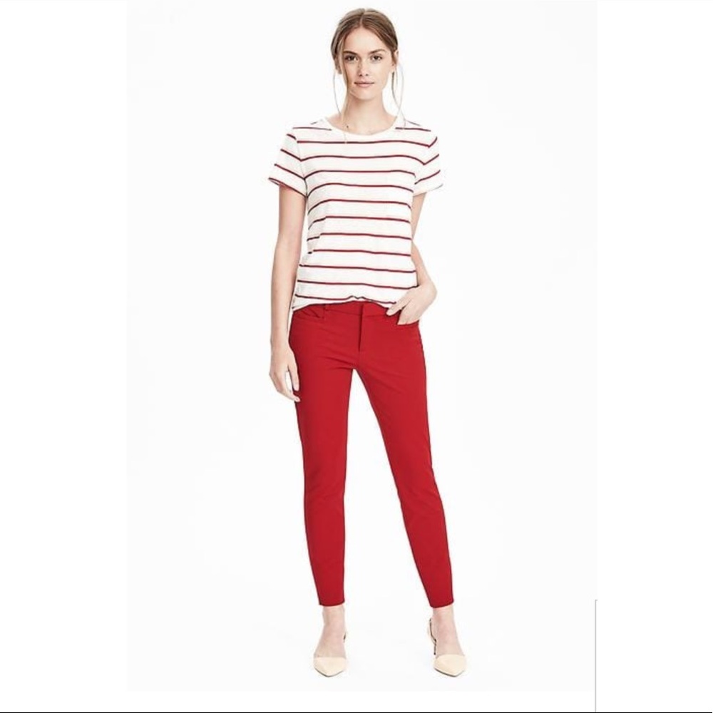 Banana Republic  Sloan-fit Red Pants