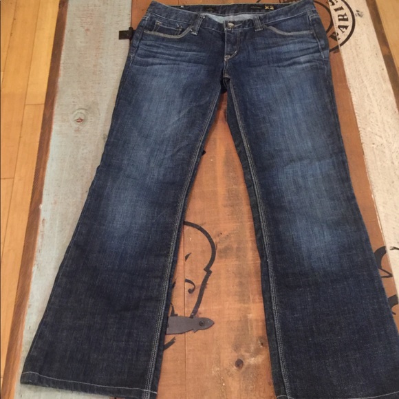 Women's Express Stella boot X2 Dark Wash w/gold - Picture 2 of 8