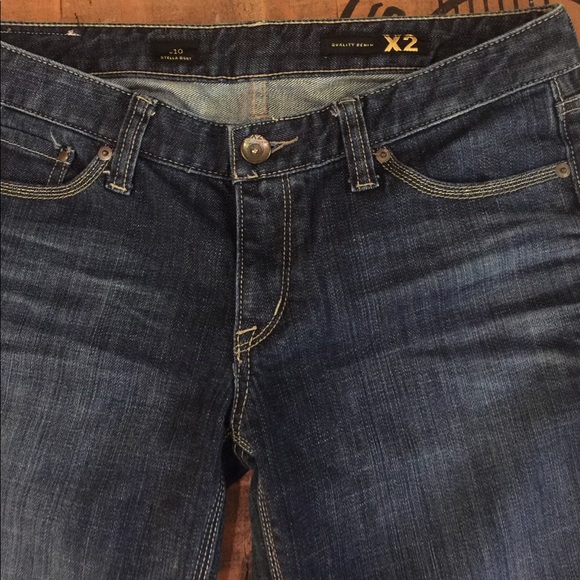 Women's Express Stella boot X2 Dark Wash w/gold - Picture 3 of 8