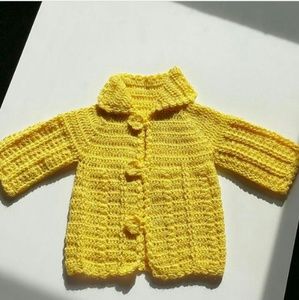 Baby girls handmade crochet cardigan