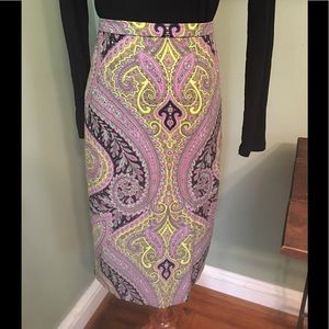 J Crew Paisley Skirt