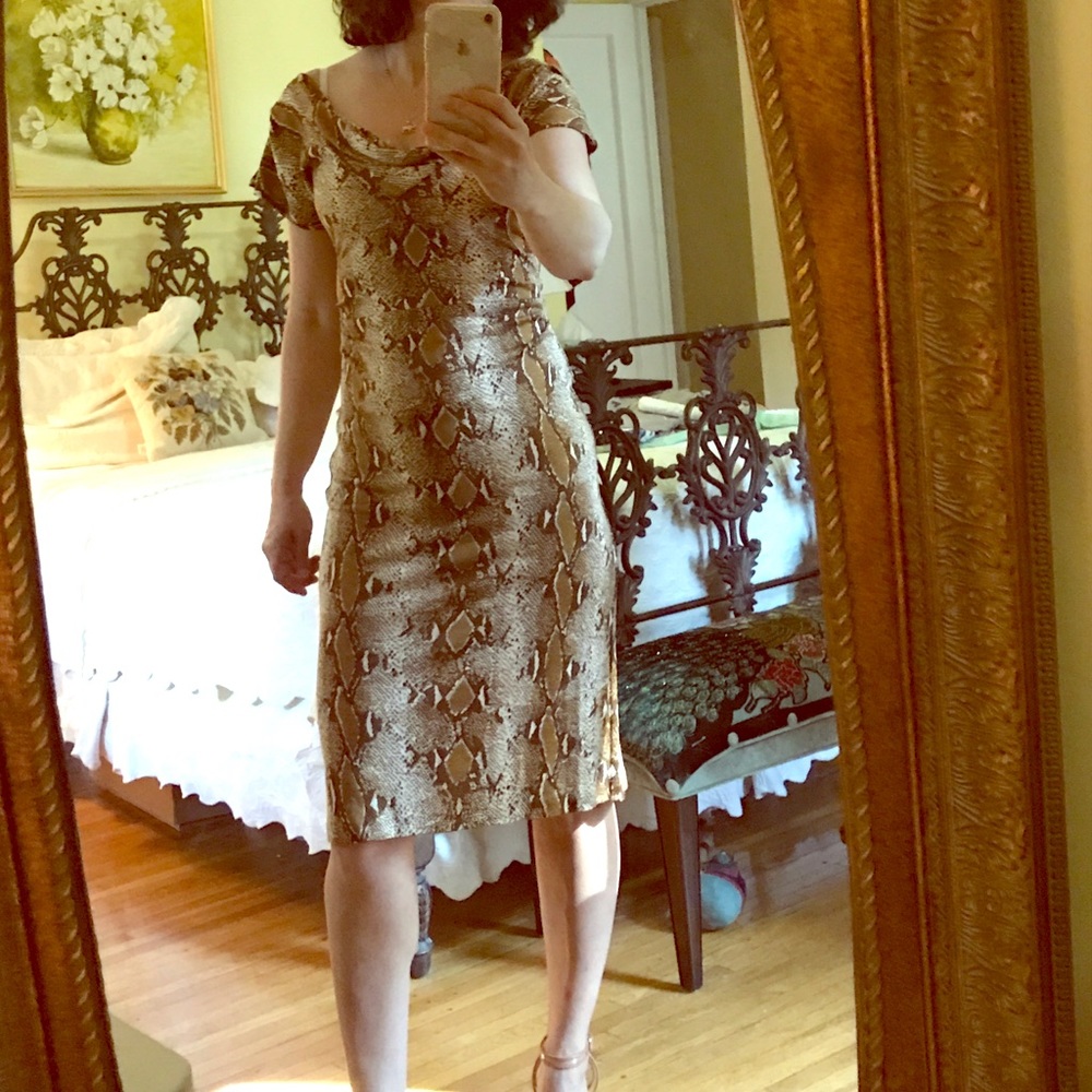DVF snake print dress. Size 4. TTS.
