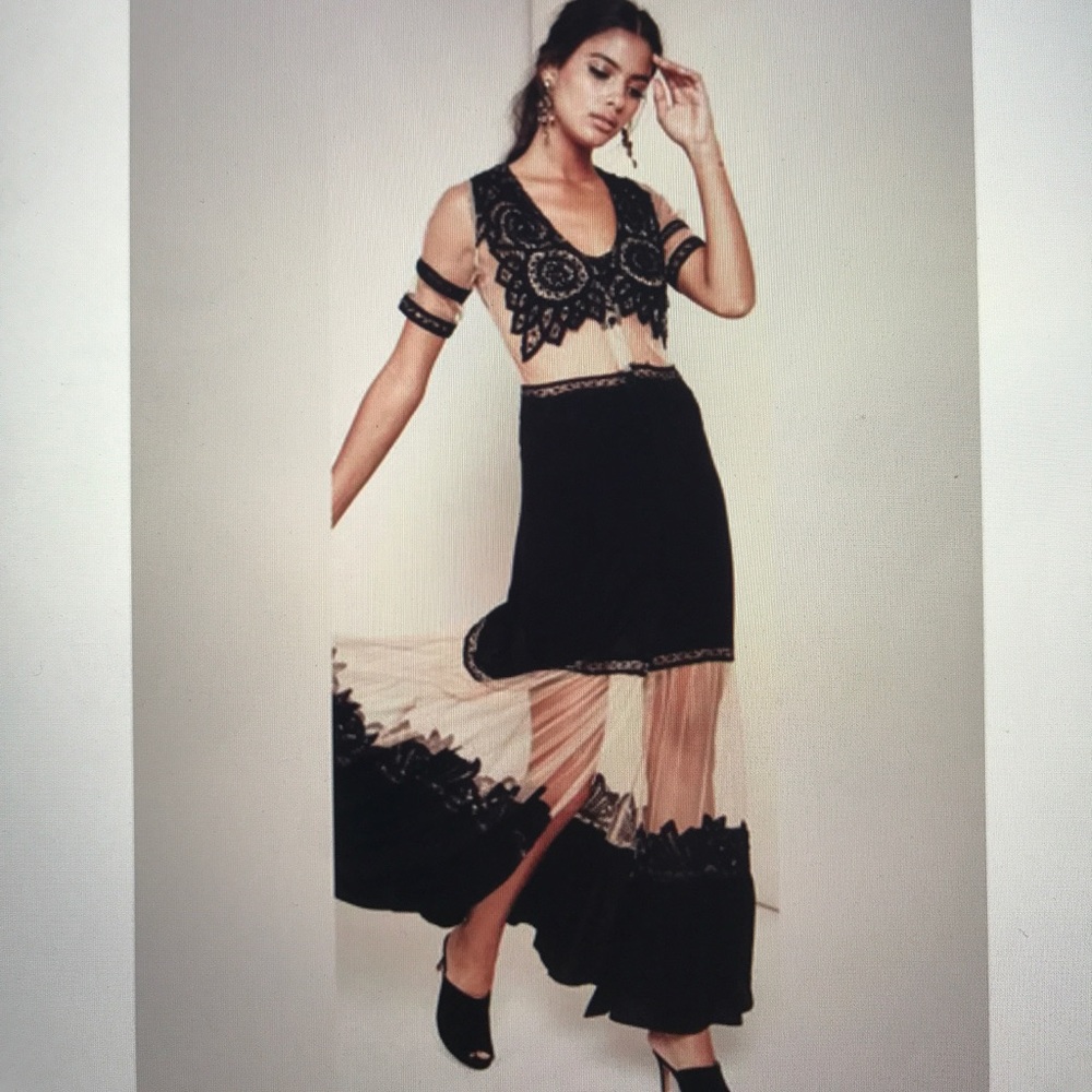 For Love & Lemons Black Lace Dress
