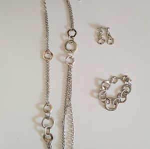 Necklace, bracelet, and earrings set