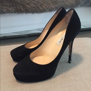 Jimmy choo cosmic sue suede black heel