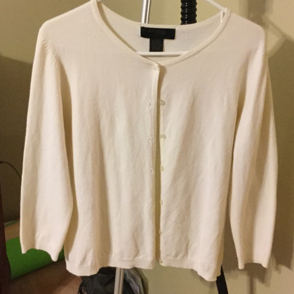 White Stretch Cartigan