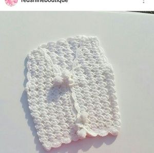 Handmade girls sleeveless cardigan vest