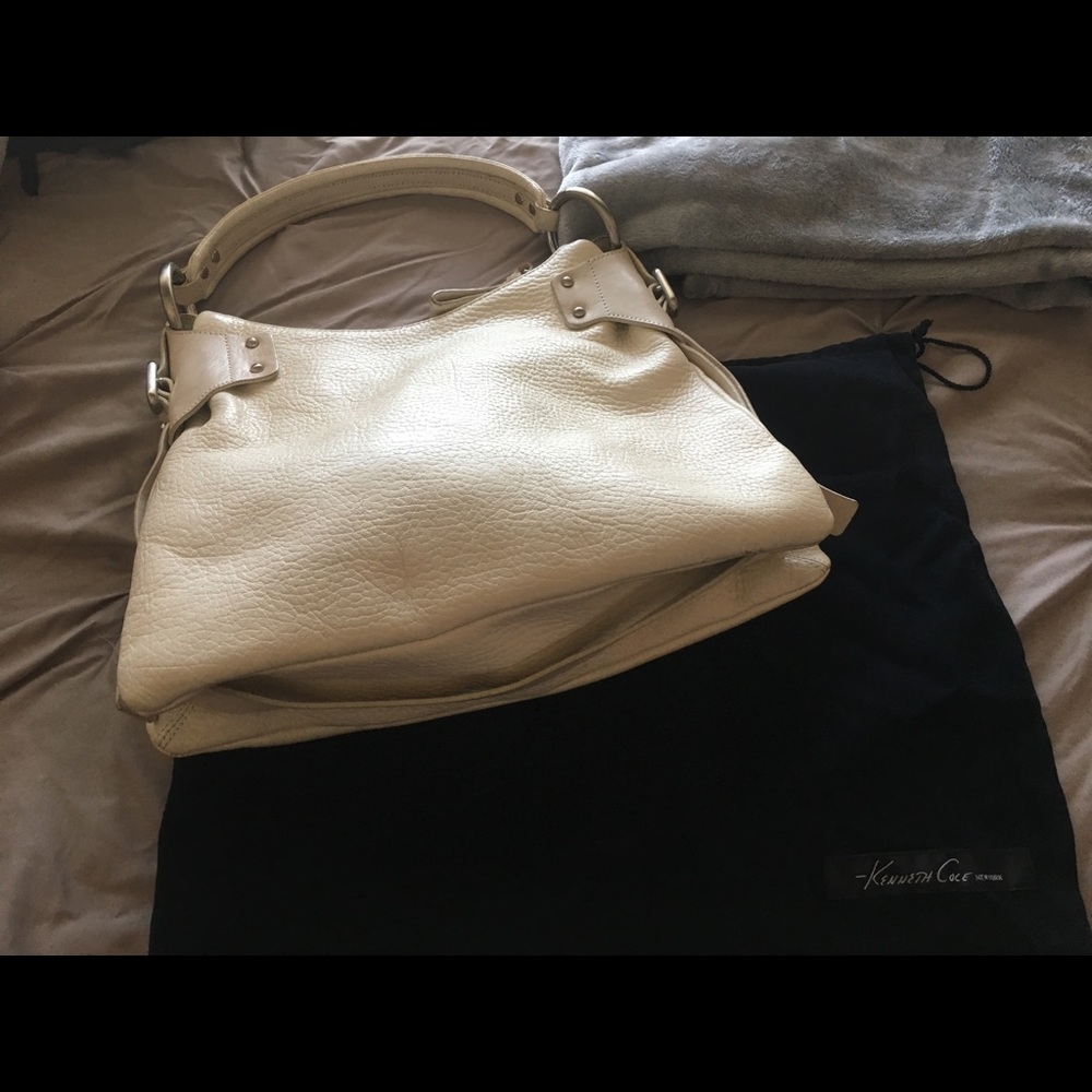 Gorgeous cream colored Kenneth Cole hobo.