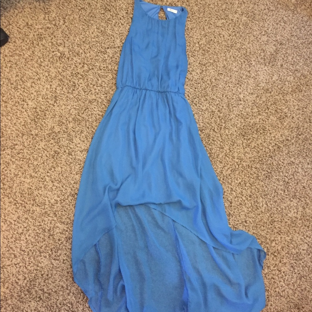Blue high low dress