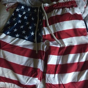 Old navy swim trunks American flag