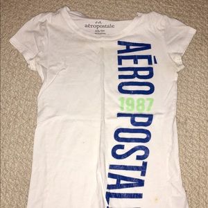 White & Blue Aeropostale T-Shirt