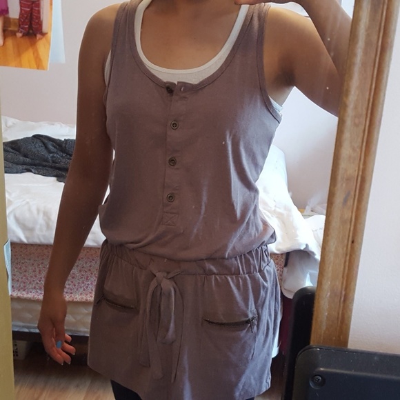 Tank halfway button with pockets drop waist tunic - Picture 2 of 3