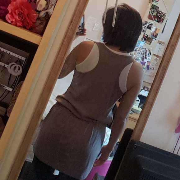 Tank halfway button with pockets drop waist tunic - Picture 3 of 3