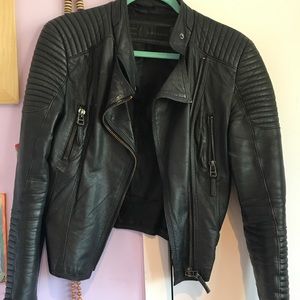 Zara Basic Faux Leather Moto Jacket