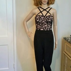 Black pink jumpsuit
