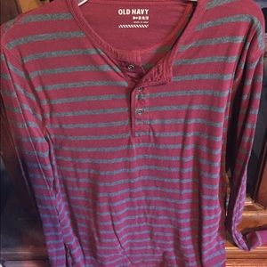 Old navy stripe half button shirt