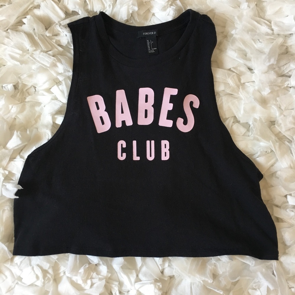 Womans cropped muscle tee