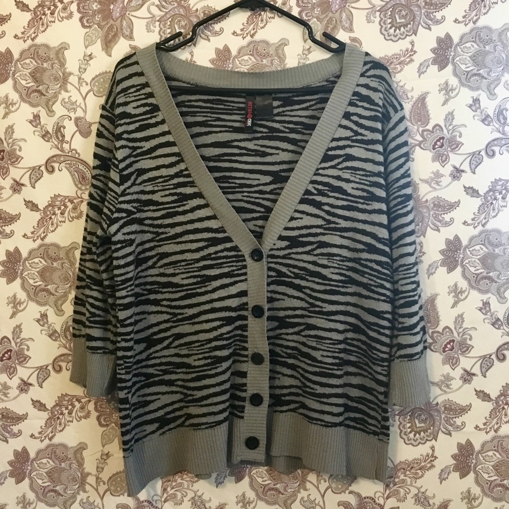 Torrid Retro Chic Zebra Print Cardigan
