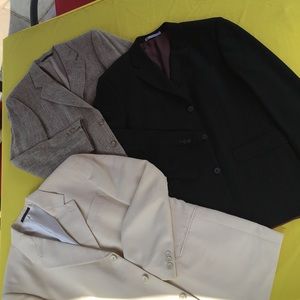 Suede 40R Blazers sold together as set of 3
