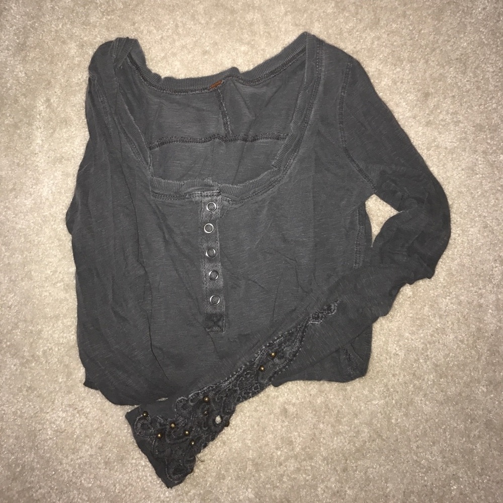 Free People cotton long sleeve shirt.