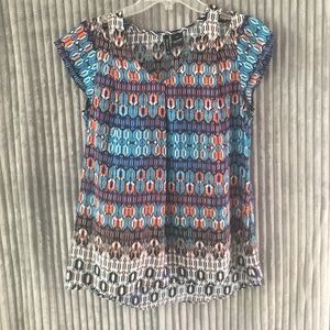New direction pattern cold shoulder shirt