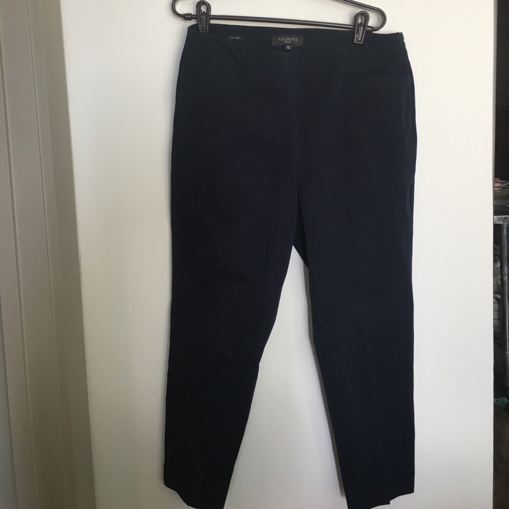Talbot's Heritage Navy Side zip pants