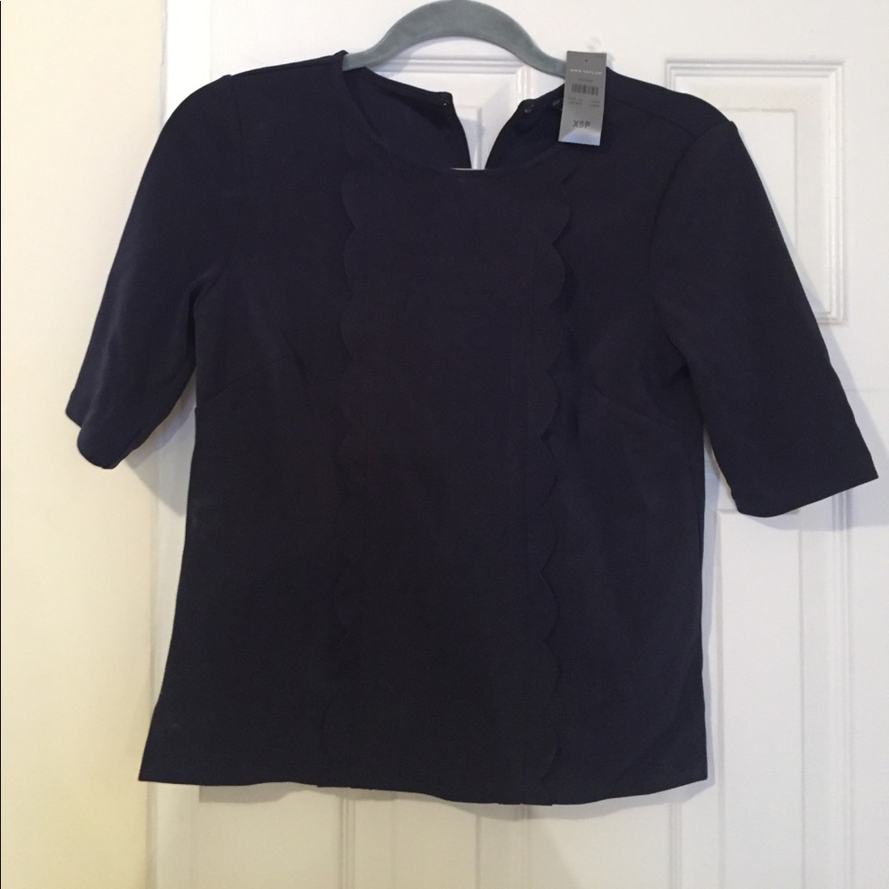 Ann Taylor Scallop Detail Top