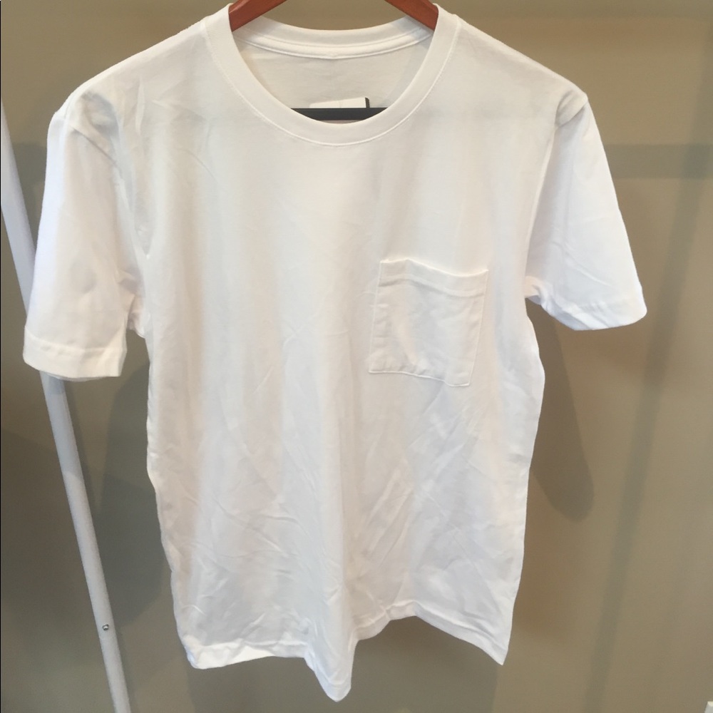 Mens Chrome Hearts Basic White Pocket Tee size M