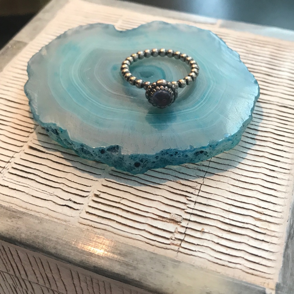 Birth Stone Pandora Ring. Amethyst