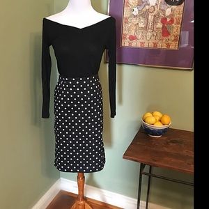 Tommy Hilfiger Polka Dot Pencil Skirt