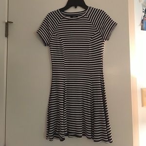 Urban Outiftters navy blue and white striped dress