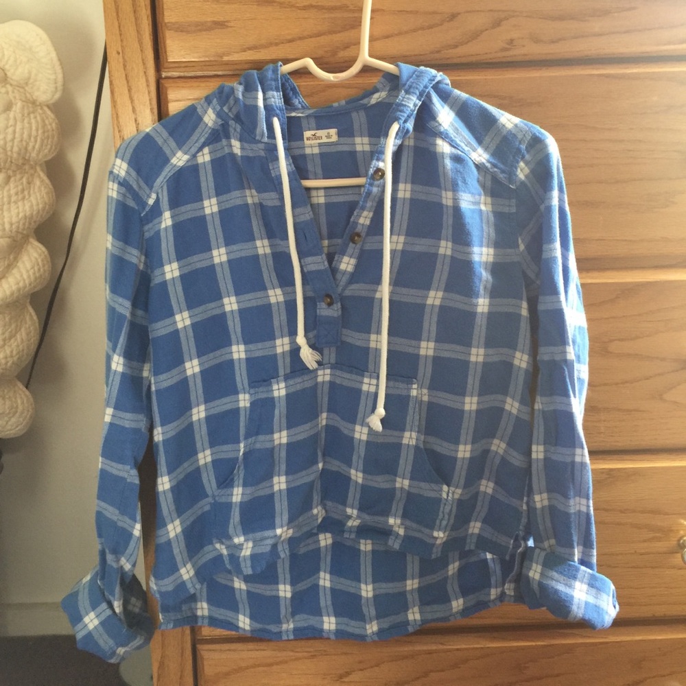 Hollister Soft Hooded Crop Flannel