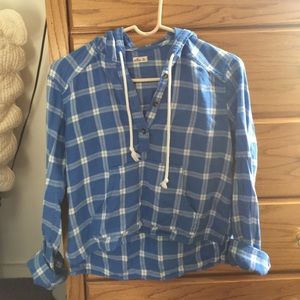 Hollister Soft Hooded Crop Flannel