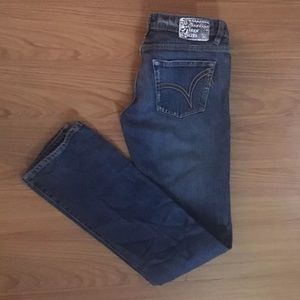 VOLCOM STONE MEDIUM WASH LOW RISE STRAIGHT DENIM 3