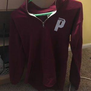 Maroon Victoria Secret Pink Pullover Sweatshirt