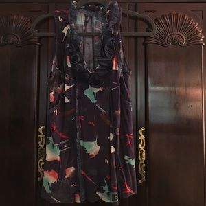 Anthropologie Tank with Lace Detail