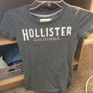 Grey and white hollister shirt