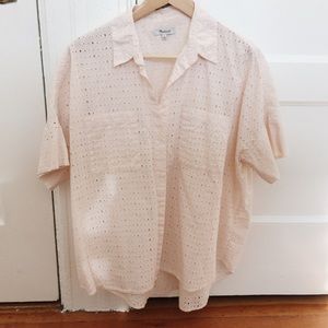 Blush Eyelet Courier Shirt
