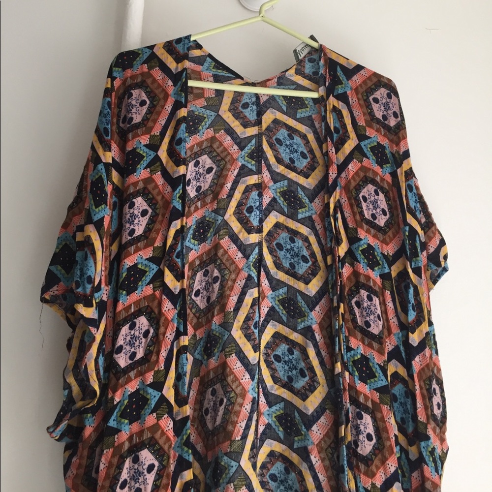 Multi-colored tunic made by maude brand