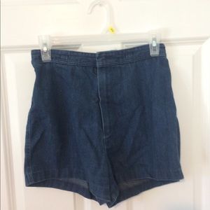 Blue high waisted shorts