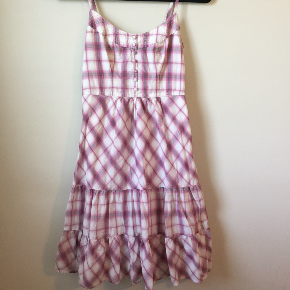 American Eagle Pink Plaid Dress, sz 0