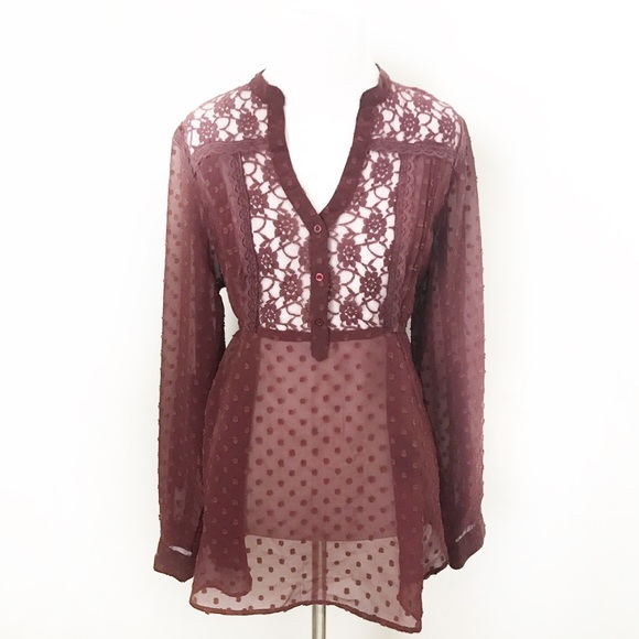 Tops - Burgundy dressy top