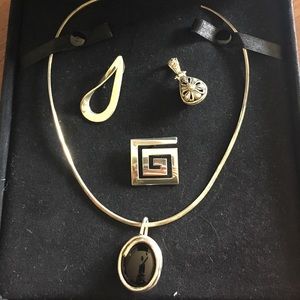 Sterling Silver Necklace with 4 SS Pendants