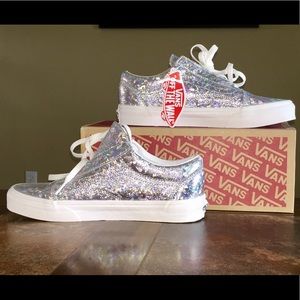 VANS Old Skool Hologram Silver/Blanc De Blanc NIB