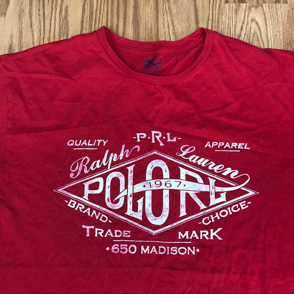 Men's Polo Ralph Lauren Red T-Shirt Medium - Picture 6 of 8
