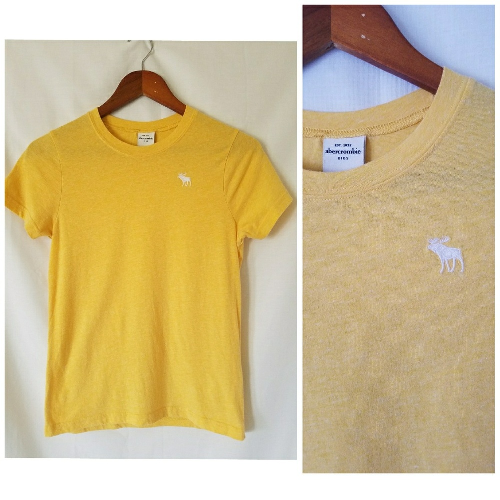 Abercrombie kids yellow boy's t-shirt sz large