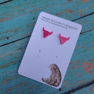 Bull skull stud earrings