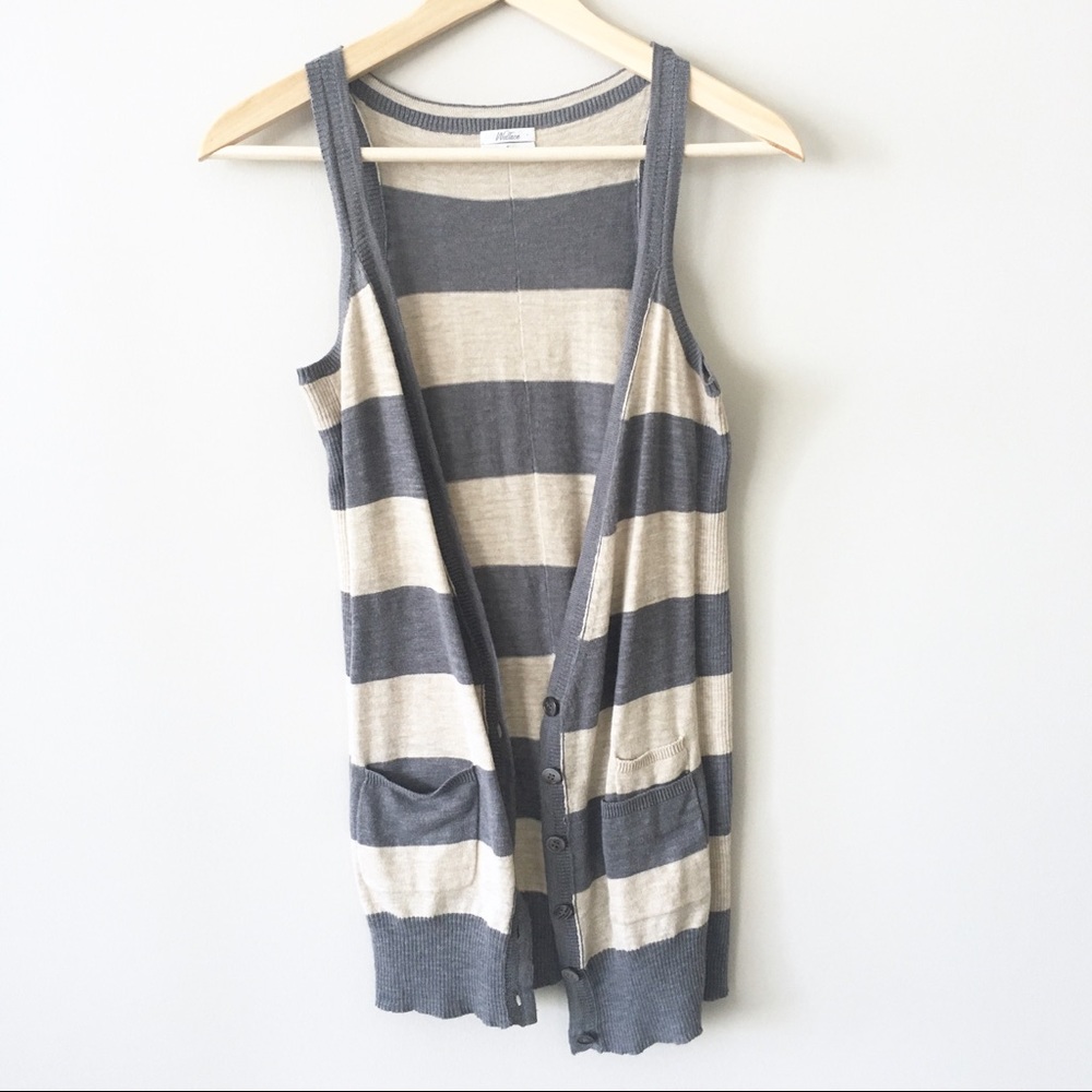 NWOT! Madewell Wallace Striped Sweater Vest